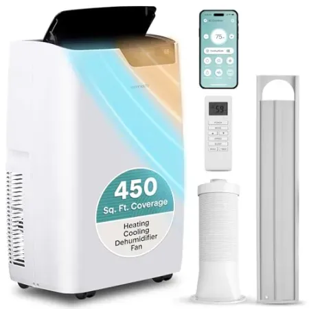 SereneLife 12000 BTU Single Duct Portable Air Conditioner and Heater