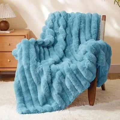 BEDELITE Faux Fur Throw Blankets