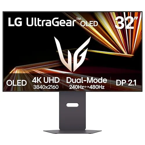 LG 32GX870A-B 32-inch Ultragear 4K UHD (3840 x 2160) OLED Gaming Monitor, Dual-Mode, 240Hz, 0.03ms