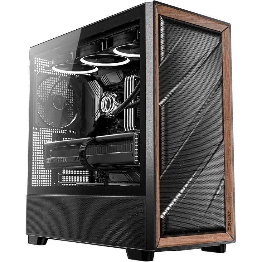 Antec Flux Wood Mid-Tower E-ATX PC Case