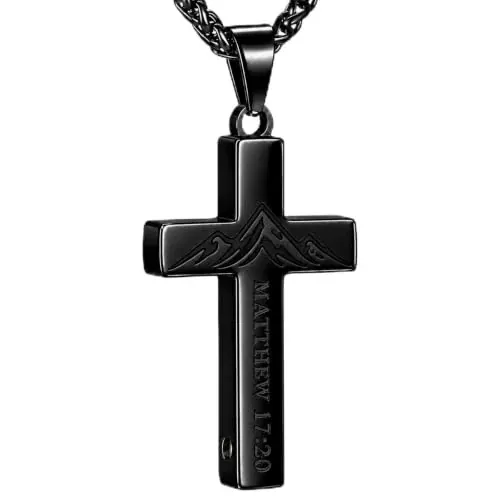 Cross Necklace Faith Pendant 24in Chain