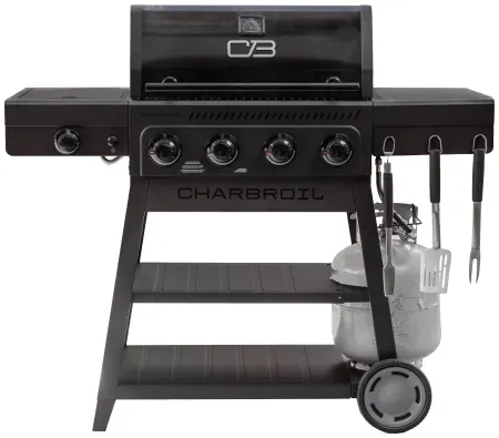 Charbroil Gas Grill, Performance Series FlavorMax 4 Burner Grill with Side Burner
