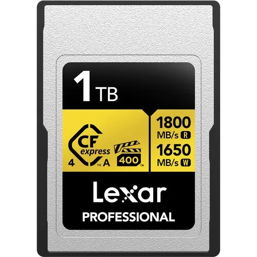 Lexar Professional GOLD 1TB CFexpress 4.0 Type A Memory Card