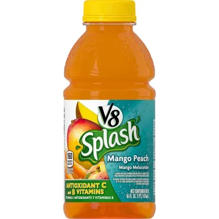 12-Pack 16oz V8 Splash Mango Peach Juice Drink