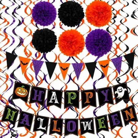 16-Piece Halloween Decorations Kit