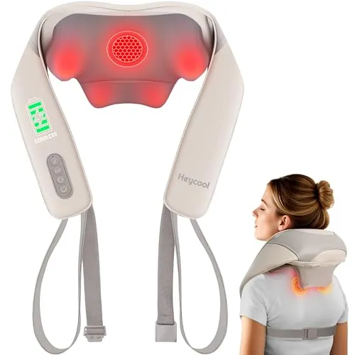 Heycool Cordless Neck & Shoulder Massager with Heat