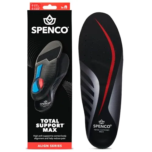 Spenco Total Support Max Shoe Insoles (FSA&HSA Eligible) Orthotic Metatarsal Arch Support