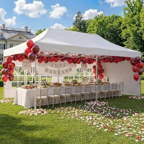 Lausaint Home 10x20-Foot Pop Up Party Tent