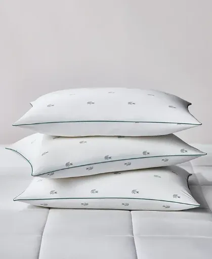 Lacoste Home All Over Crocs 20" x 28" Medium Density Cotton Pillow (Standard/Queen)