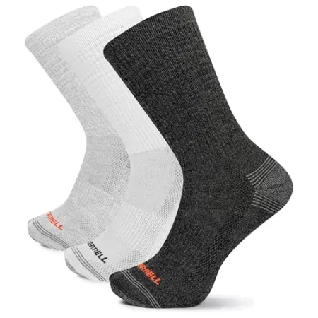 3-Pair Merrell Repreve Recycled Half Cushioned Hiker Unisex Crew Socks