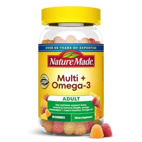 Nature Made Multivitamin + Omega-3 Gummies 80 Count