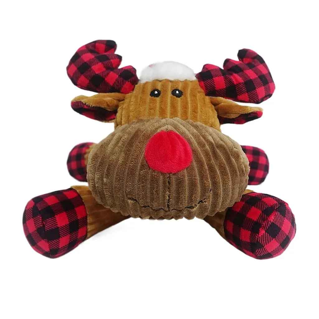 Vibrant Life 11" Holiday Moose Dog Toy