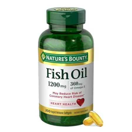 200-count Nature's Bounty Fish Oil 1200mg Softgel Capsules