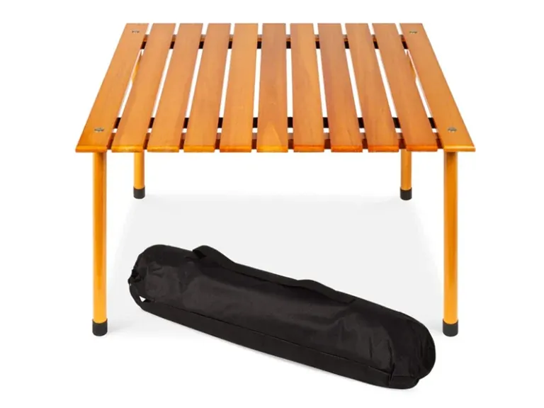 SONICGRACE 27.5" Foldable Hardwood Outdoor Table