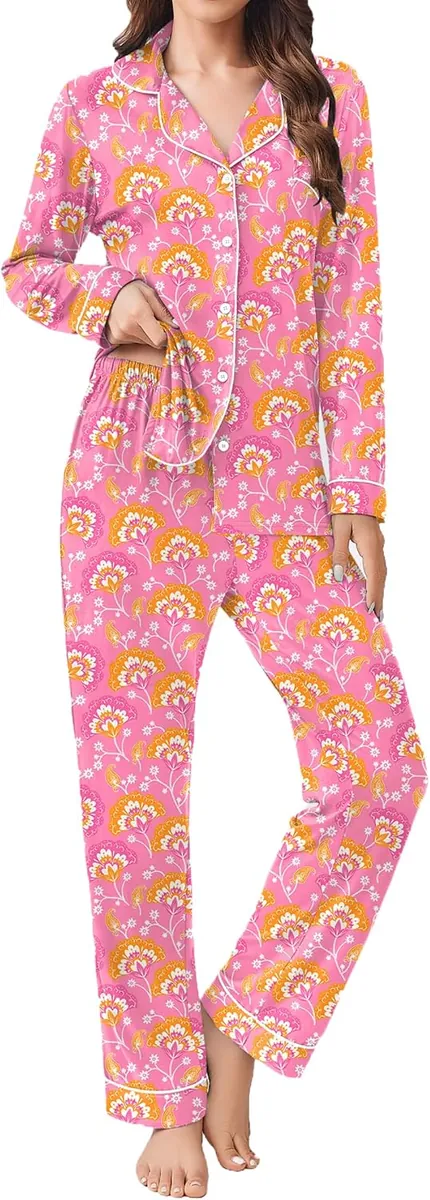 Ekouaer Women’s Long Sleeve Pajama Sets