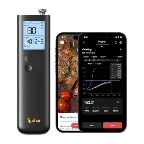 Typhur SYNC Gold Lite Wireless Meat Thermometer (Black)