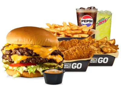 Buffalo Wild Wings: Pick 6 Meal for Two (2 Entrees, 2 Sides, 2 Drinks)