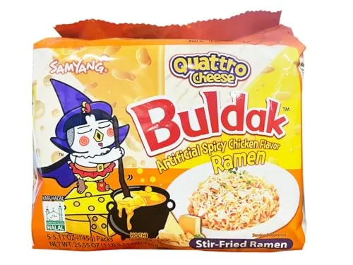 Samyang Quattro Cheese Flavor Buldak Ramen 5-Pack 5 Oz