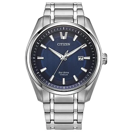 Citizen Men's 42mm Eco-Drive Sport Super Titanium Analog Watch (Blue Dial)