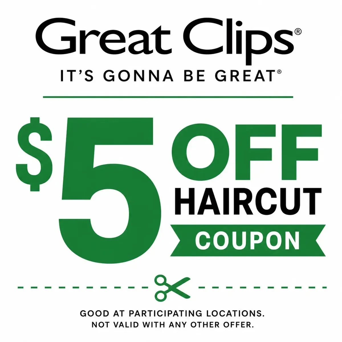 Great Clips Haircuts $5 Off Coupon