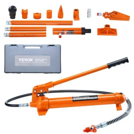 VEVOR Portable Hydraulic Jack Porta Power Kit (12 Ton Load)