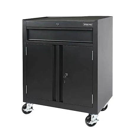 28" 2-Shelf WORKPRO Rolling Garage Storage Cabinet
