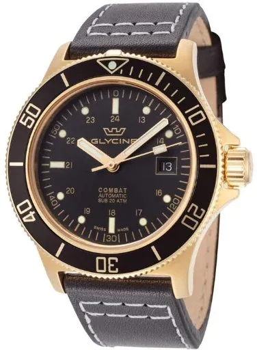 GLYCINE Combat Sub Automatic Charcoal Dial Men's Watch