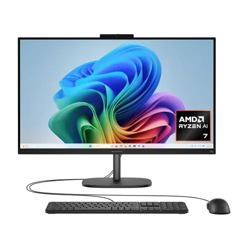HP OmniStudio 27 inch All-in-One Desktop Next Gen AI PC, FHD Display, AMD AI 7 445, 16GB RAM, 512GB SSD
