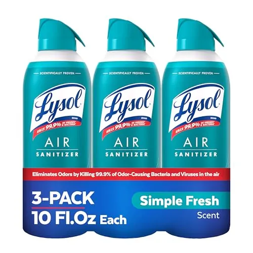 Lysol Air Sanitizer Spray, Simple Fresh 3-Pack