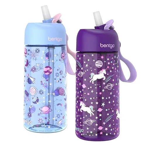 Bentgo Kids Water Bottle 2-Pack, 15 oz