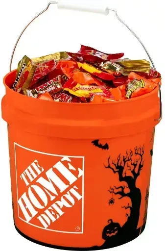 2-Gal Home Depot Halloween Bucket (Orange)