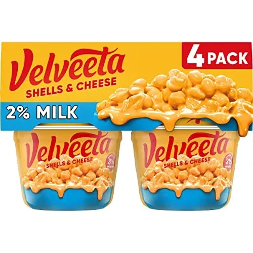 Velveeta Shells & Cheese Microwavable Macaroni and Cheese Cups 4-Pack