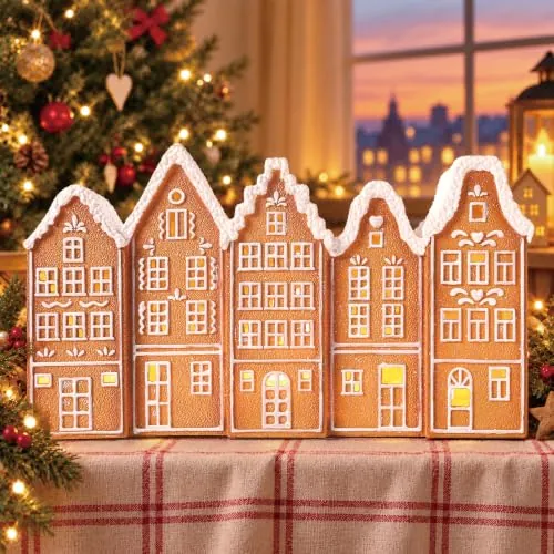 Lighted Gingerbread House Decor