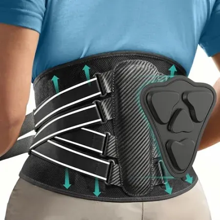 KineApex Lumbar Support Back Brace with Wide Lumbar Panel