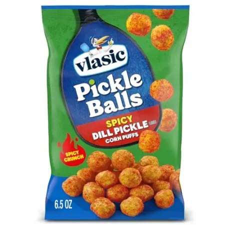 6-Pack 6.5oz Vlasic Pickle Balls Flavored Corn Puffs