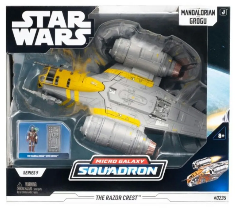 Star Wars Micro Galaxy Squadron Razor Crest 7" Vehicle w/ 1" Micro Figure