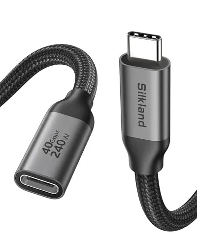 Silkland 40Gbps USB4 USB C Extension Cable 240W 3.3 FT