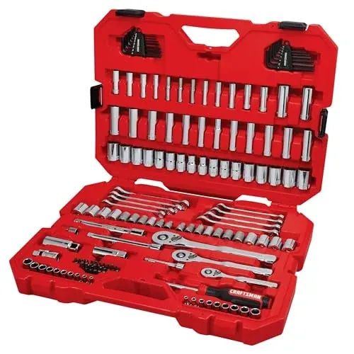 CRAFTSMAN 135 Pcs Mechanic Tool Set, 1/4, 1/2 and 3/8 Inch Drive SAE and Metric