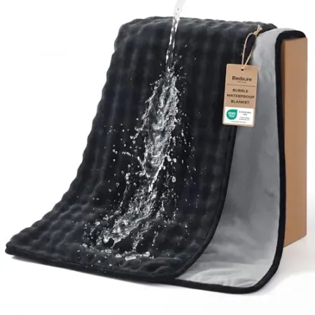 Bedsure 50" x 60" Soft Bubble Waterproof Blanket
