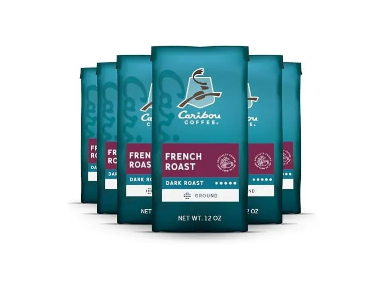 6-Pack 12-Oz Caribou Coffee Ground Coffee French Roast Dark Roast
