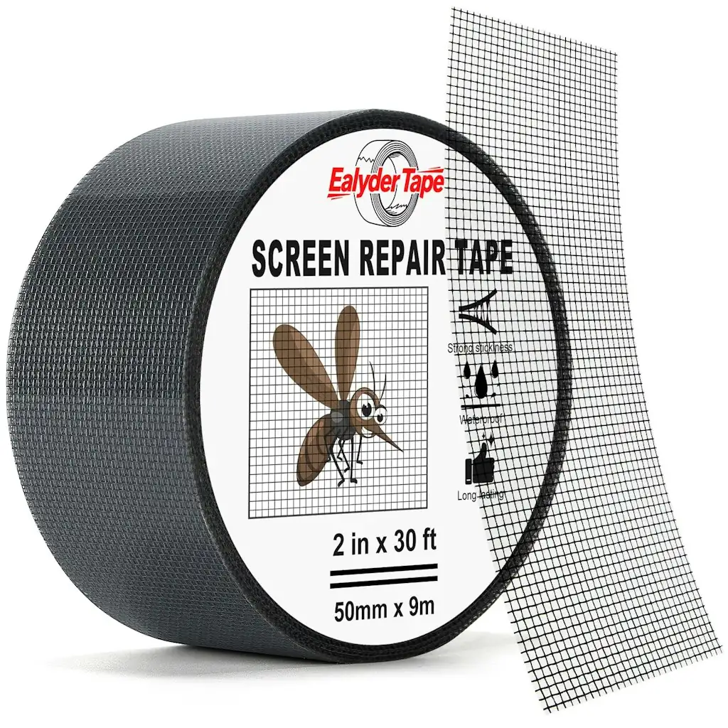 2" x 30-Foot Black Window Screen Repair Tape