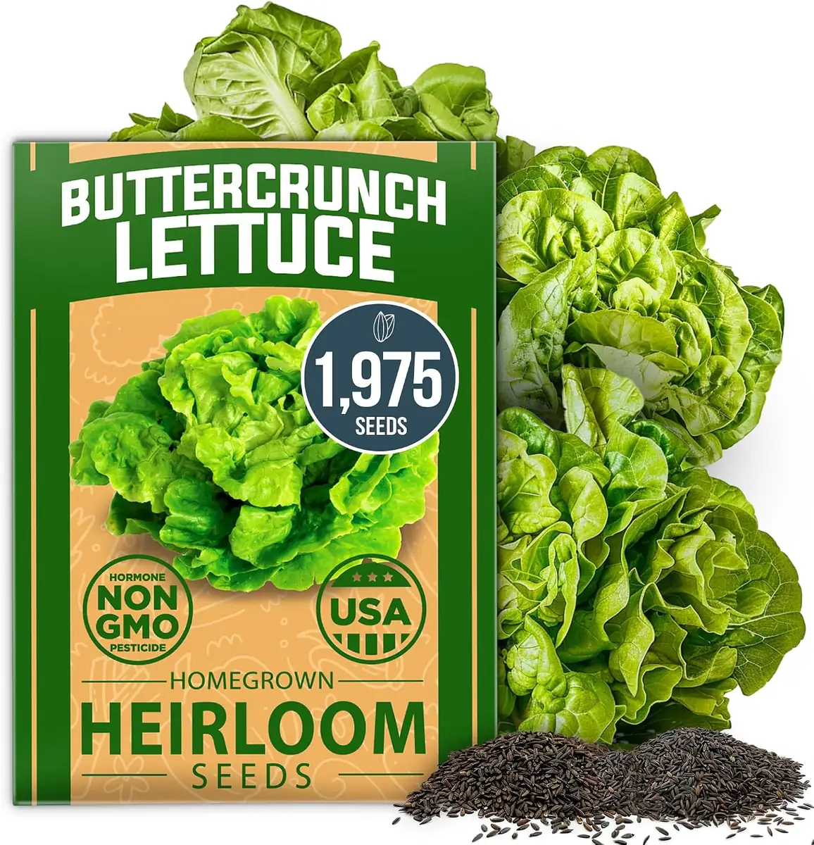 Home Grown Buttercrunch Lettuce Seeds