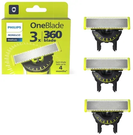 3-Count Philips Norelco OneBlade 360 Blades