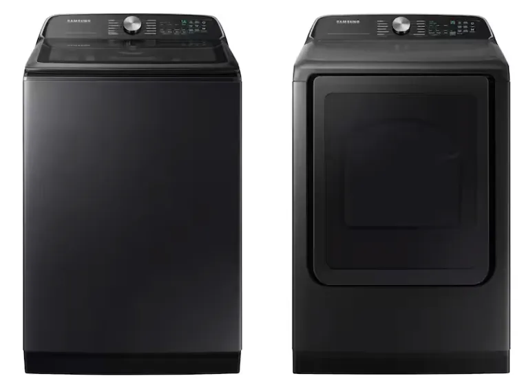 Samsung 5.5 Cu. Ft. Top Load Washer & 7.4 Cu. Ft. Electric Dryer Bundle