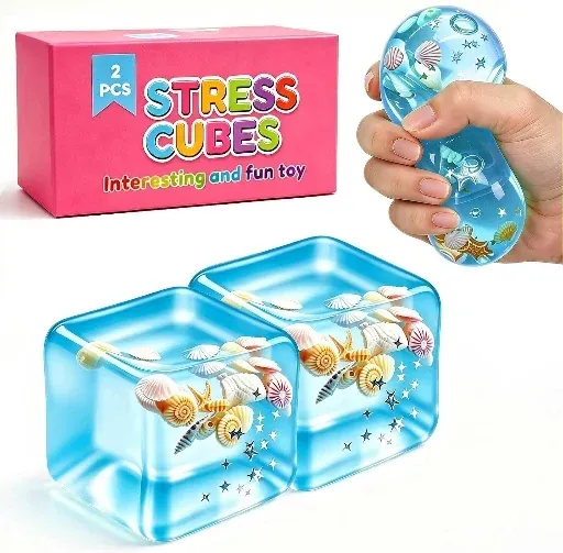 Stress Relief Cube Squishy Toys - 2ct