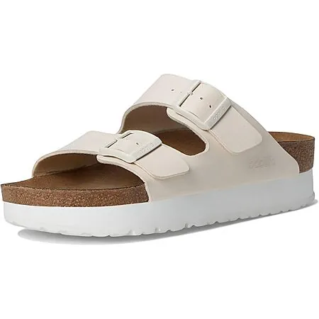 Birkenstock Women's Arizona Platform Vegan Sandals (Eggshell)