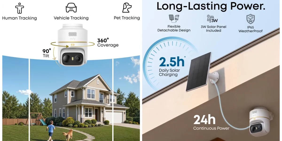 eufyCam C37 4K Wireless Outdoor Solar Security Camera