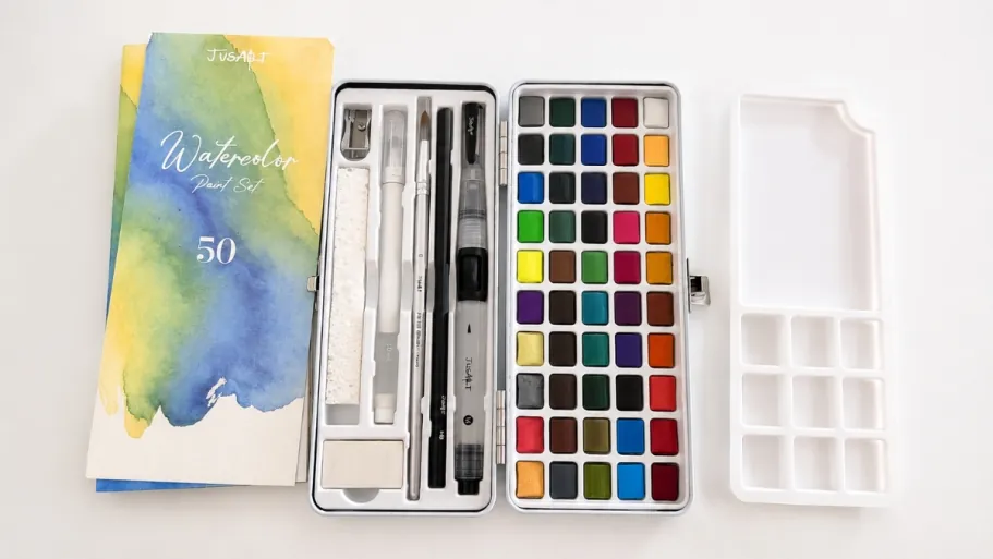 Watercolor 50-Color Paint Set