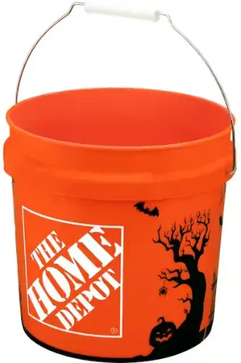 2-Gallon Home Depot Halloween Bucket Orange