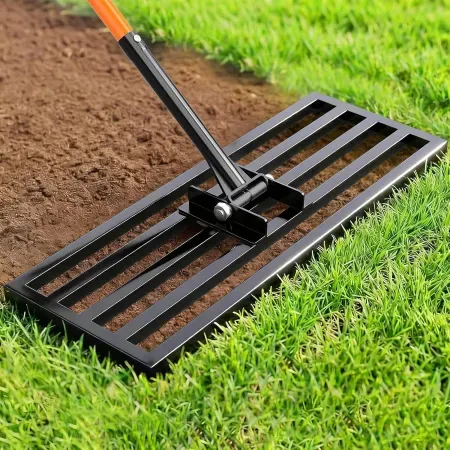 COZEER 30" x 10" Heavy Duty Stainless Steel Lawn Leveling Rake